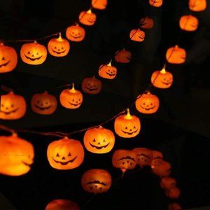 Halloween Pumpkin String Lights Warm Color